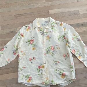 Villager Sport Cream Floral Shirt